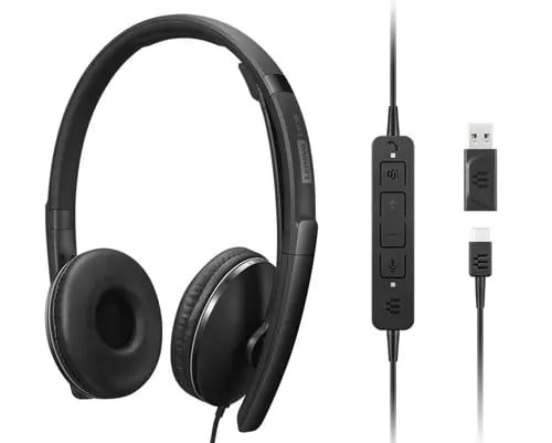 Kufje Lenovo 4XD1M45627, USB-C, e zezë