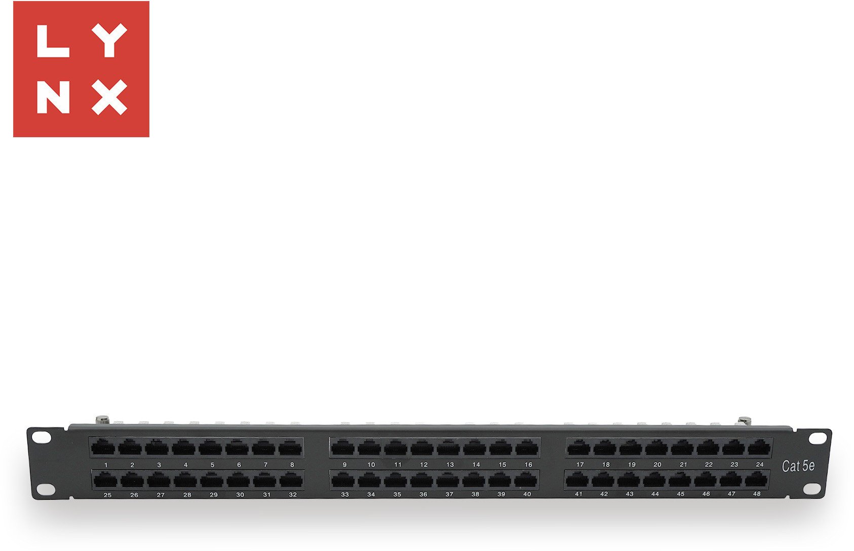 Patch panel LYNX 19", 48 porta, UTP Cat5e, i zi