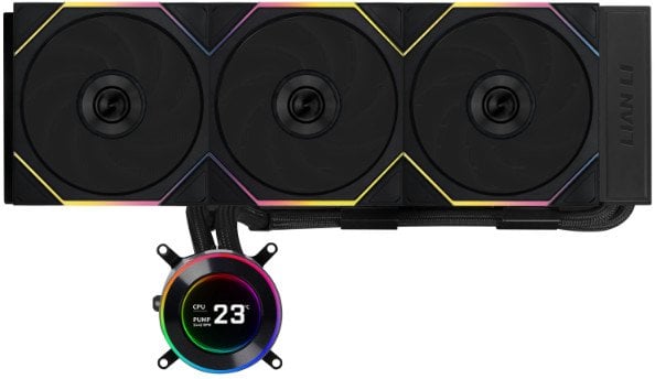 Ftohës AIO për CPU Lian Li Hydroshift II LCD C 360TL, 360mm, ekran IPS 2.1", i zi