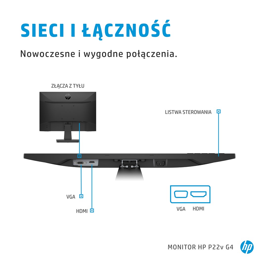 Monitor HP P22v G4, 21.5", Full HD, TN, i zi