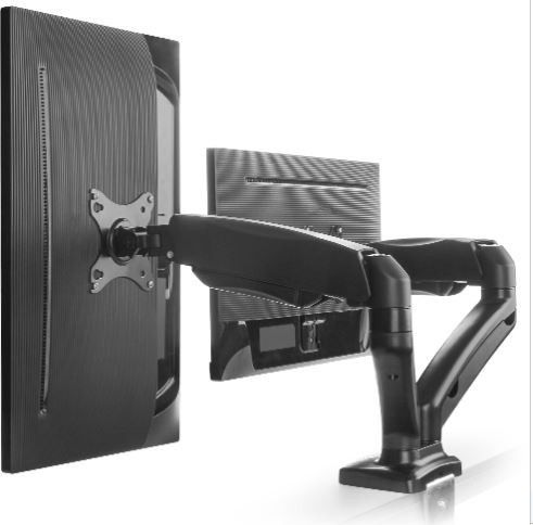 Mbajtëse tavoline për monitorë Icy Box IB-MS304-T, për 2 monitorë deri 27", e zezë