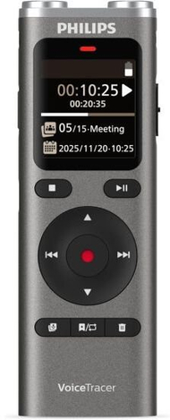 Diktafon Philips DVT2075, 8GB, stereo, gri