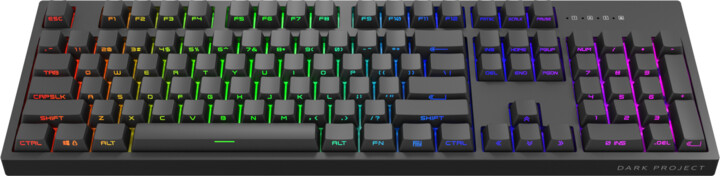 Tastierë Dark Project KD104A Side Print, Gateron Optical Red, US