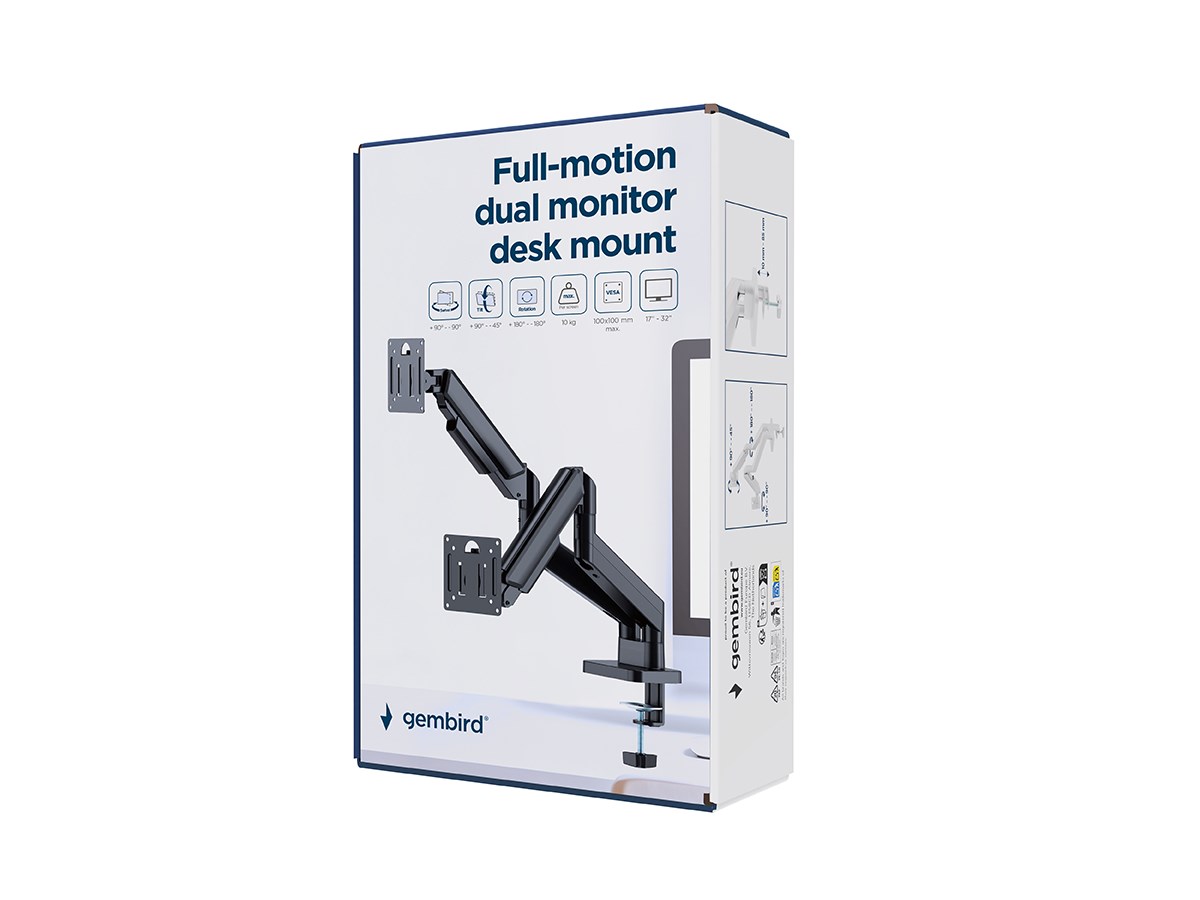 Mbajtëse për monitor Gembird MA-DA2-06, 17"-32"