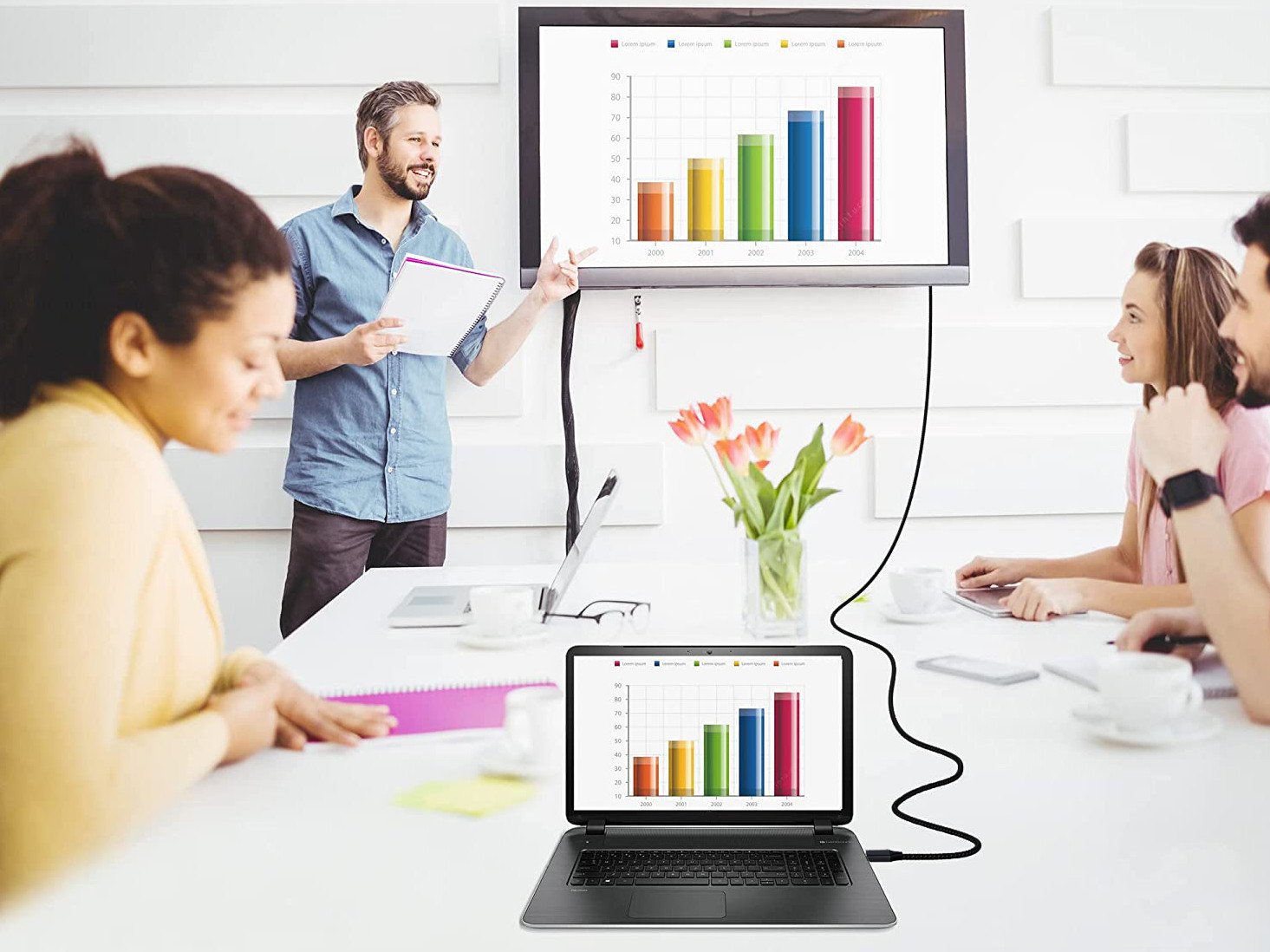 Kabllo Equip DisplayPort 2.1, 3m, 16K 60Hz, e zezë