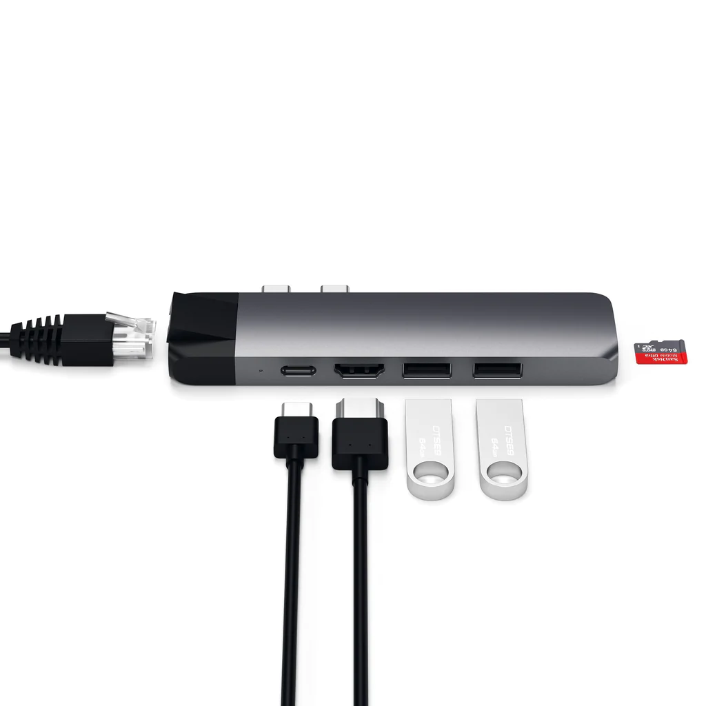 [OUTLET] Përshtatës Satechi USB-C Pro HUB 4K Ethernet, i hirtë