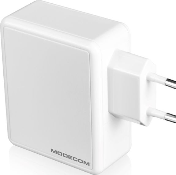 Karikues rryme Modecom MC-45CU, 2x USB, 3A, i bardhë