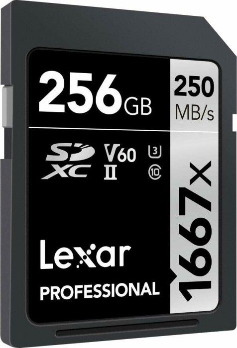 Kartë memorie Lexar Professional 1667x SDXC, 256GB, UHS-II U3 V60