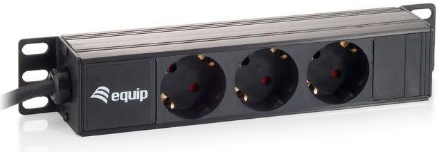 Shirit furnizimi Equip 3 Outlet German PDU, 10", 1.5m, gri