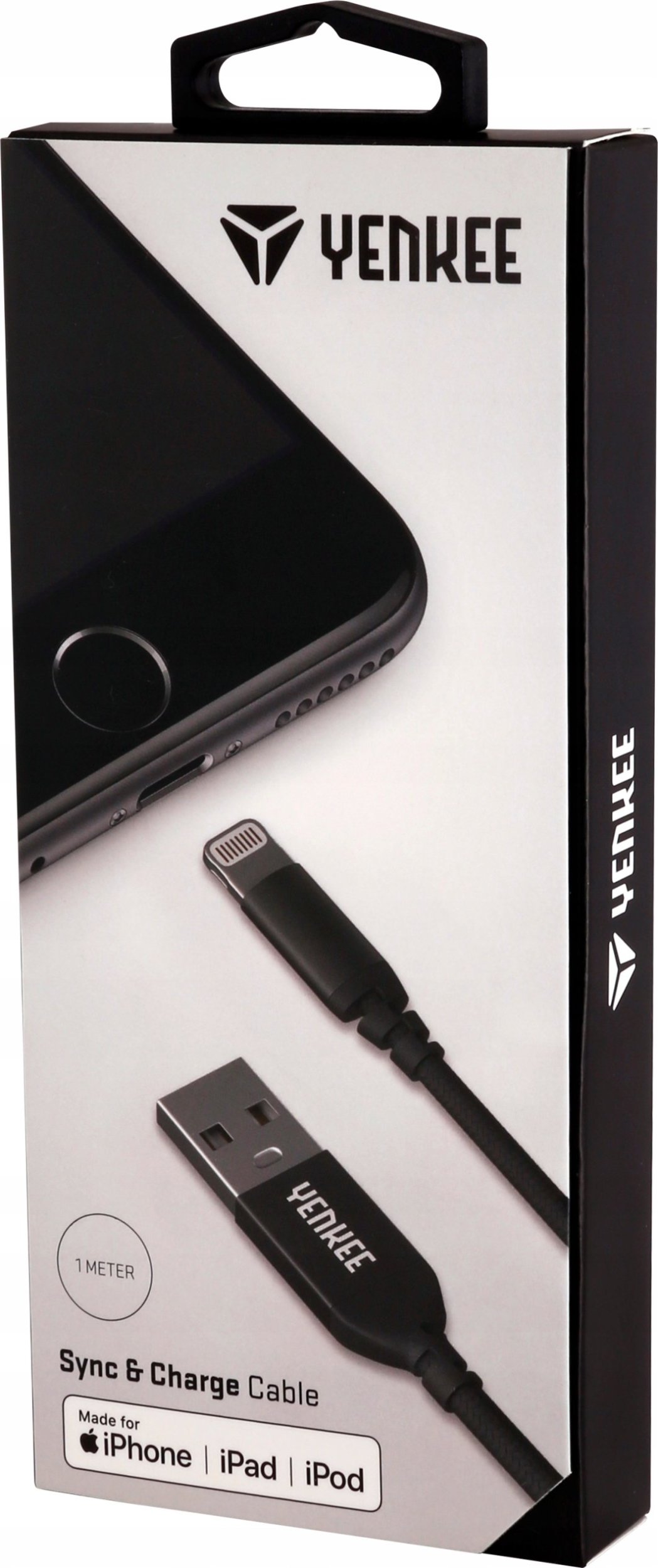 Kabllo USB Lightning YENKEE YCU 611 BK, 1m, e zezë