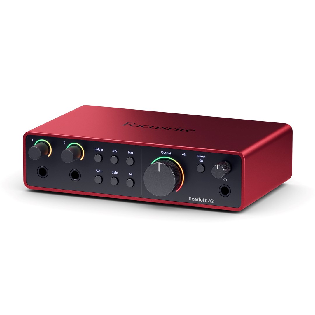 Kartë zëri Focusrite Scarlett 2i2 4th Gen, 2 hyrje, USB, e kuqe
