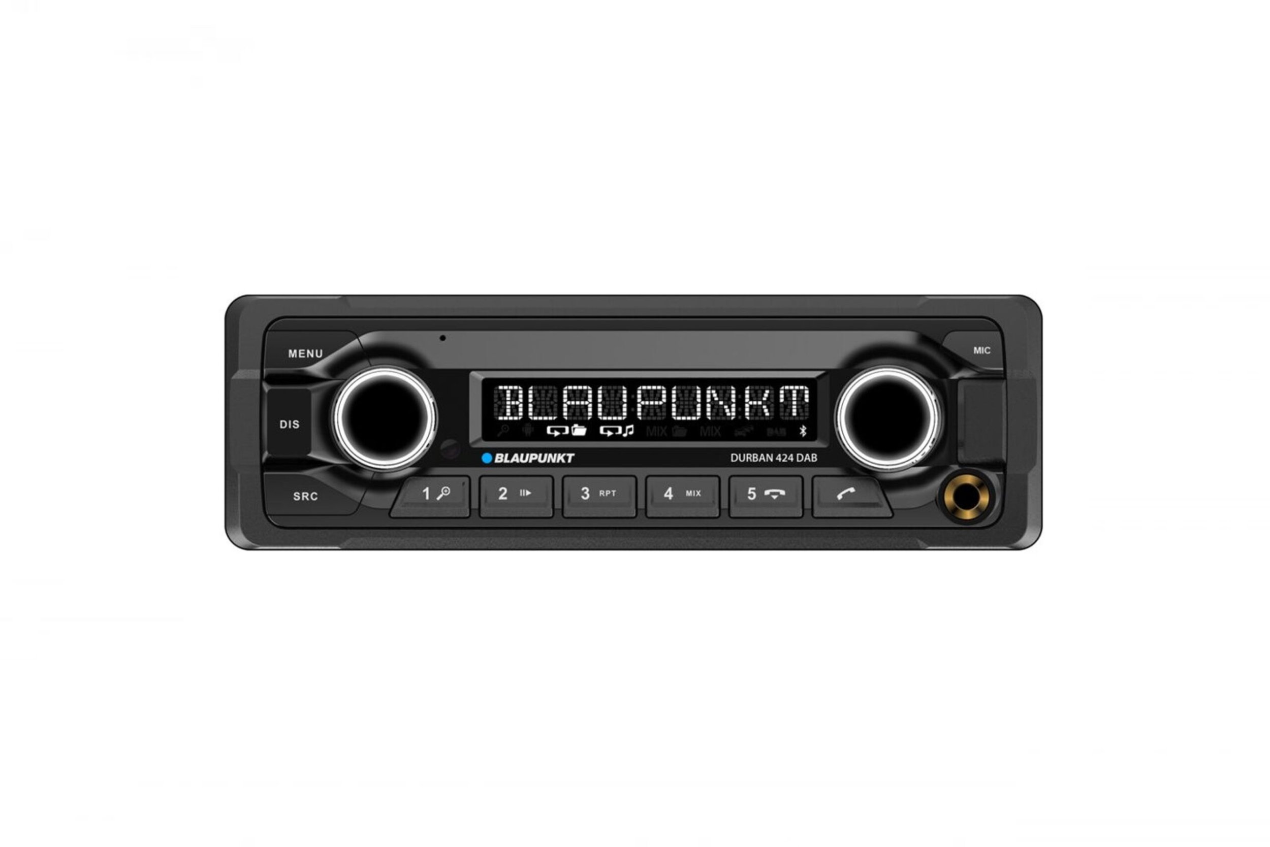 Radio veture Blaupunkt DURBAN 424 DAB, 1 DIN, Bluetooth, e zezë