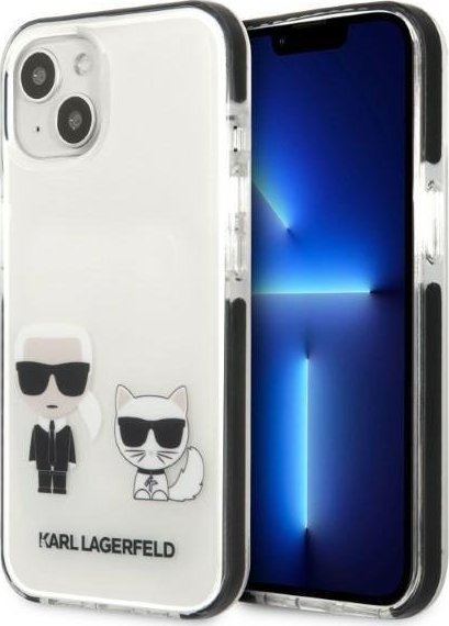 Mbështjellëse telefoni Karl Lagerfeld KLHCP13STPEKCW, për iPhone 13 mini 5.4", hardcase, e bardhë