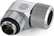 Adaptues uji Bitspower Advanced, 90°, G1/4 në hardtube 12mm, i argjendtë