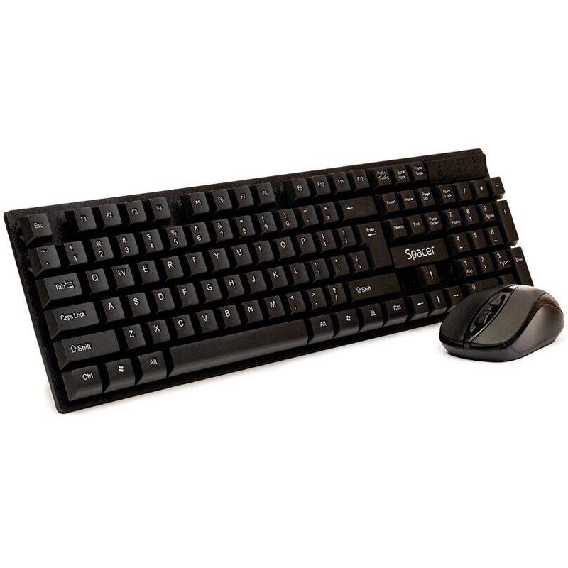 Komplet tastierë dhe maus Spacer SPDS-1100, wireless, i zi
