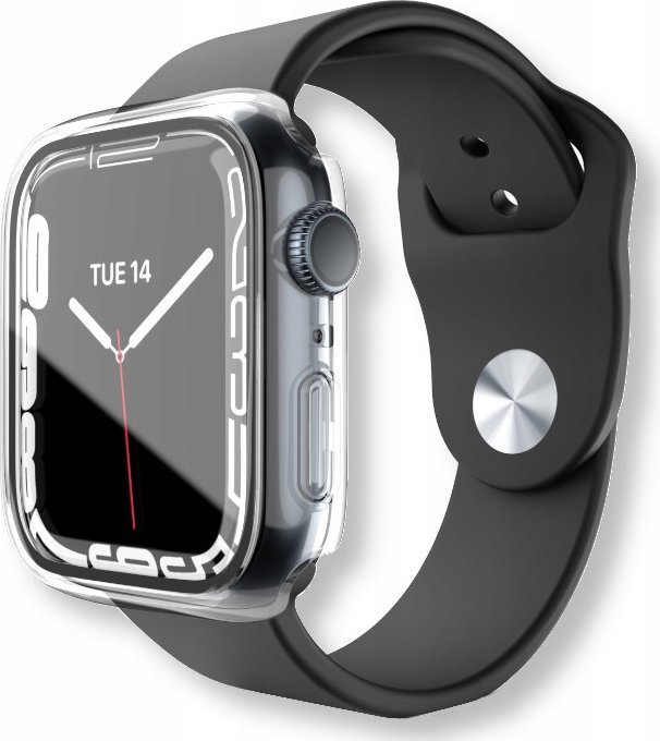 Këllëf mbrojtës NEXT ONE Protective Case Shield për Apple Watch 41mm, polikarbonat me xham të temperuar, transparent