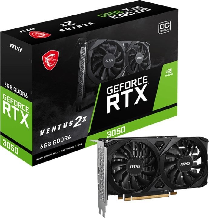 Kartelë grafike MSI GeForce RTX 3050 VENTUS 2X E 6G OC