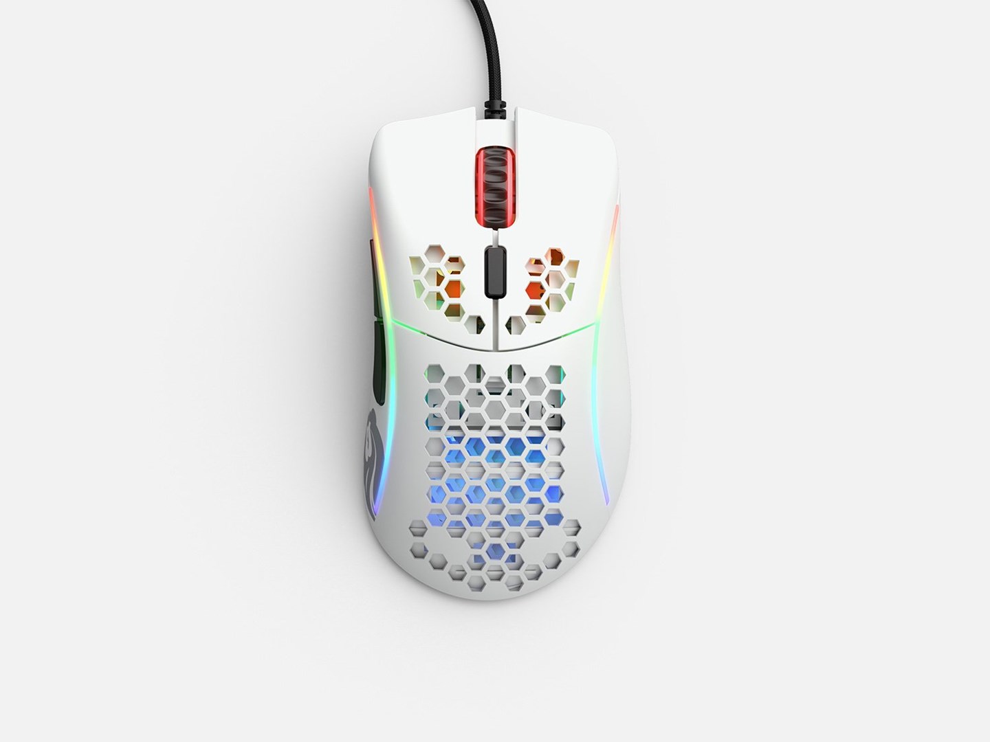 Maus gaming Glorious Model D Minus, RGB, me kabllo, i bardhë matte