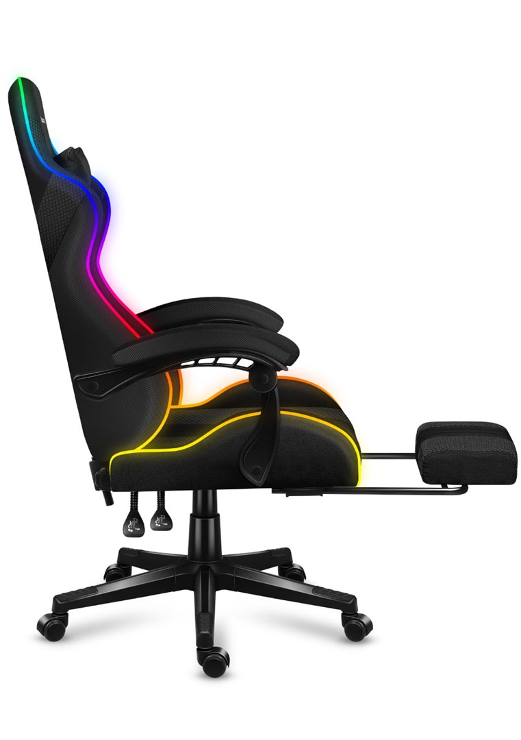 Karrige lojërash HUZARO Force 4.7, RGB Mesh, e zezë