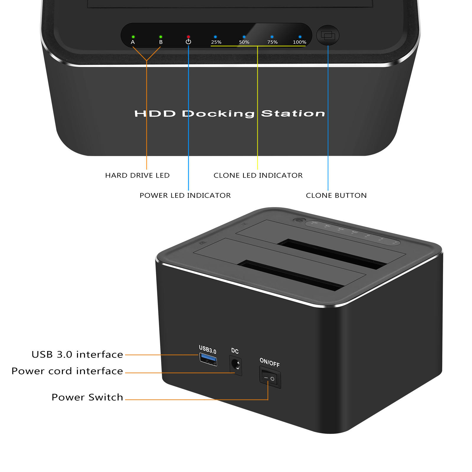 Docking Station TECH TIME Hard Drive Dock 201