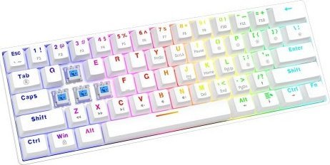 Tastierë mekanike Savio Whiteout X2 OUTEMU Blue, 60%, e bardhë