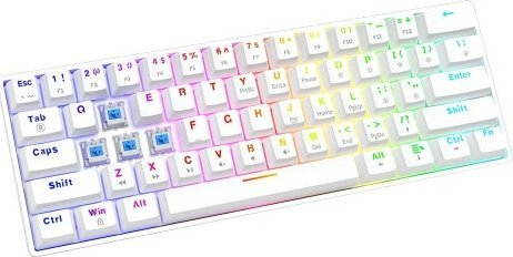 Tastierë mekanike Savio Whiteout X2 OUTEMU Blue, 60%, e bardhë