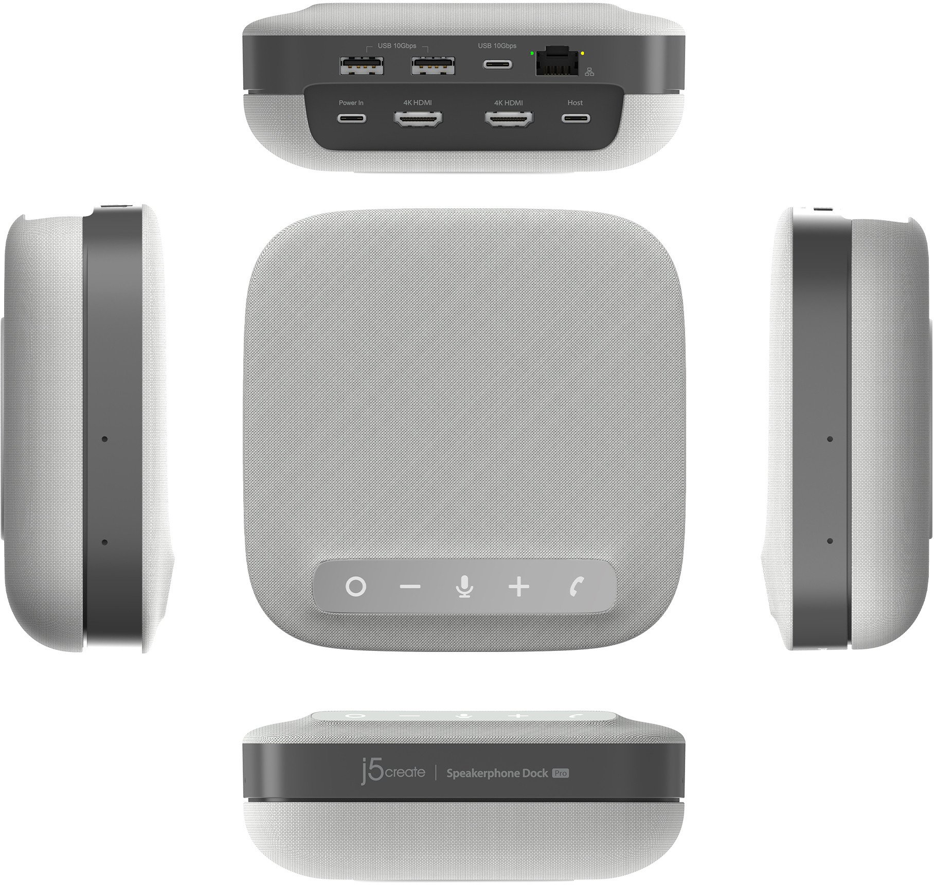 Dok USB C J5create JCDS337 Speakerphone Dock Pro, Dual 4K, Gigabit Ethernet, i zi