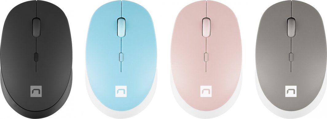 Maus Natec Harrier, wireless, Bluetooth, i bardhë dhe i hirt
