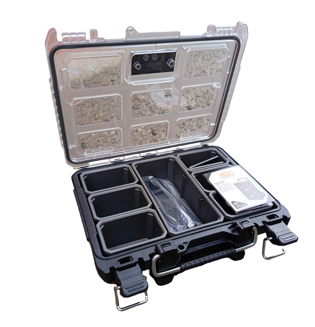 Organizues veglash Keter ROC Pro Gear 2.0, plastik i qëndrueshëm, kapak transparent