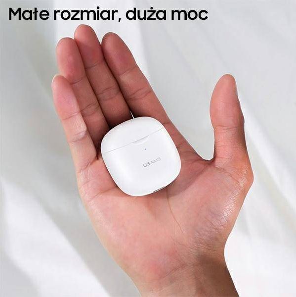 Kопчиња TWS Usams BHUIA01 US-IA04, Bluetooth 5.0, со микрофон, бели