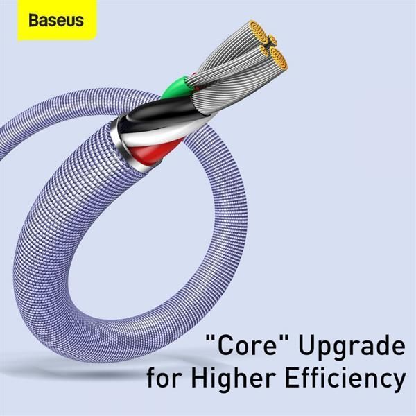 Kabëll Baseus USB-A kabllo USB - Lightning 1,2 m (6932172602703), e vjollcë