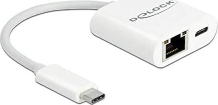 Adapter rrjeti Delock 65402, USB C në Gigabit LAN, Power Delivery 60W, i zi