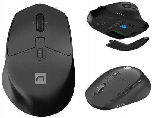 Безжичен глушец Natec Genesis Kite Silent, 4000 DPI, црн
