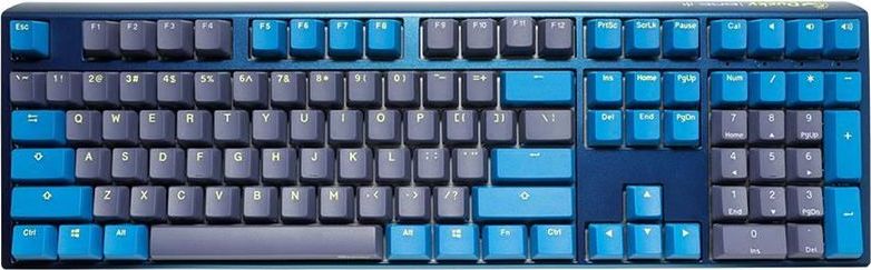 Tastierë mekanike Ducky One 3 Daybreak RGB, USB, layout gjerman, e zezë blu jeshile