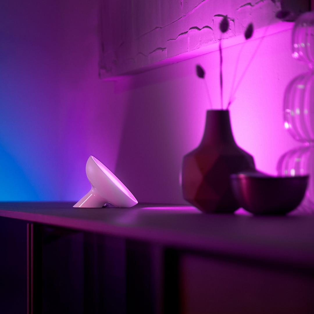 Lampë tavoline Philips Hue Bloom gen4, LED, Bluetooth, e bardhë