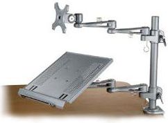 Mbajtëse tavoline Lindy Desk Mounting Bracket 40692, 450mm, tub 570mm, argjendtë