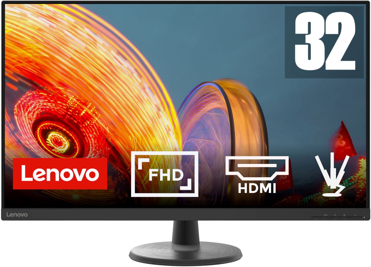 Monitor Lenovo D32-40 80, 31.5", 1920 x 1080, Full HD, 60 Hz, i zi