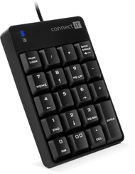 Tastierë numerike Connect IT Numcalc CKB-0060-BK, me kabllo, kompakte, e zezë