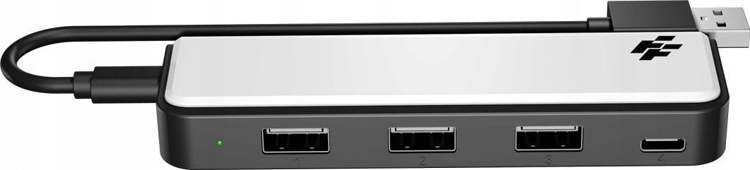 USB hub Flashfire AHUB155 për PS5, 1x USB C, 3x USB A, i bardhë