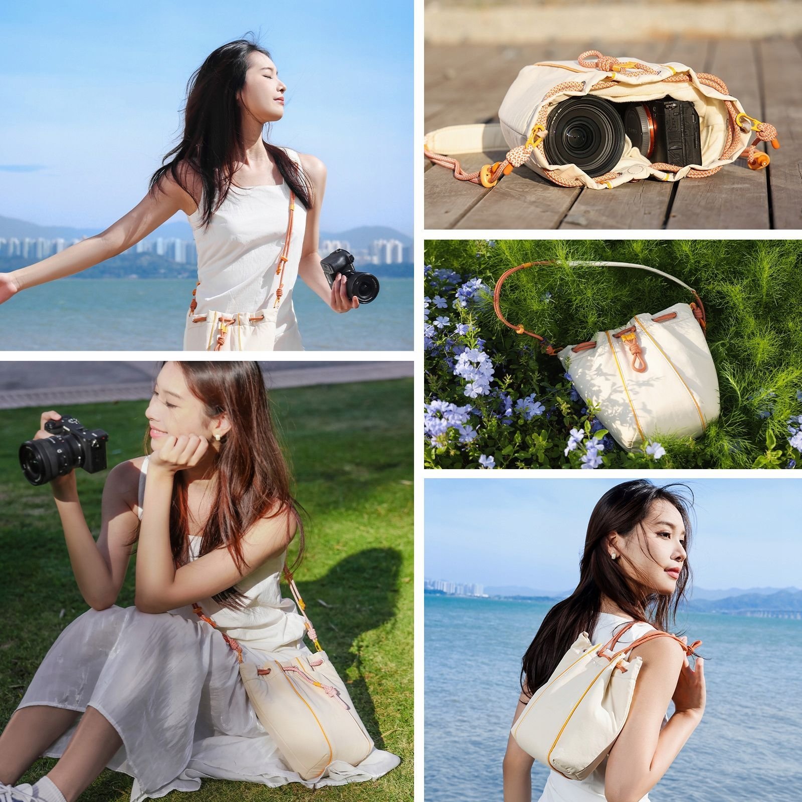 Çantë fotografike Ulanzi DS01 Stylish, me ndarje për kamera dhe lente, e zezë