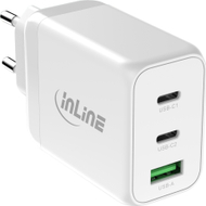 Karikues mural InLine GaN, 65W, 3 porta USB C dhe USB A, i bardhë