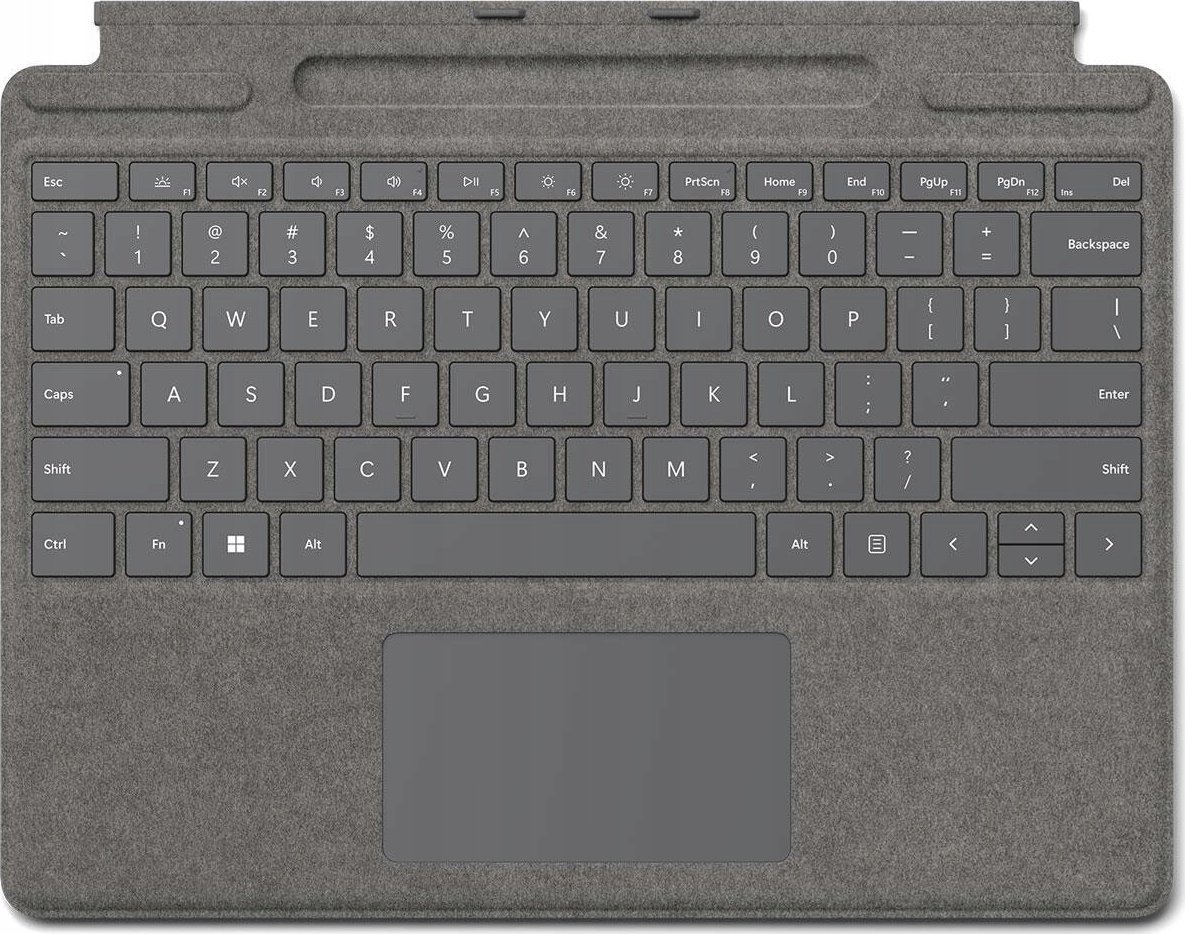 Tastierë Microsoft Surface Pro Keyboard, me ndarje për stilolaps, QWERTY, Platinum