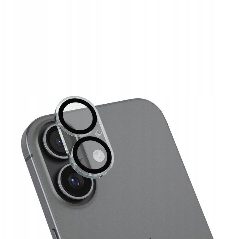 Mbrojtës kamere Crong Lens Protection për iPhone 17, xham 9H, transparent
