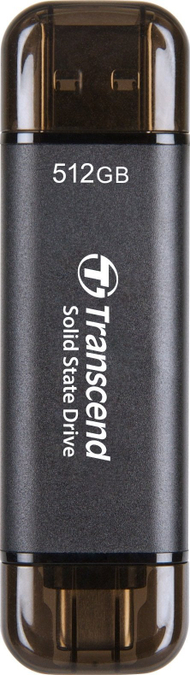 SSD i jashtëm Transcend ESD310C, 512GB, USB Type A dhe C, i zi