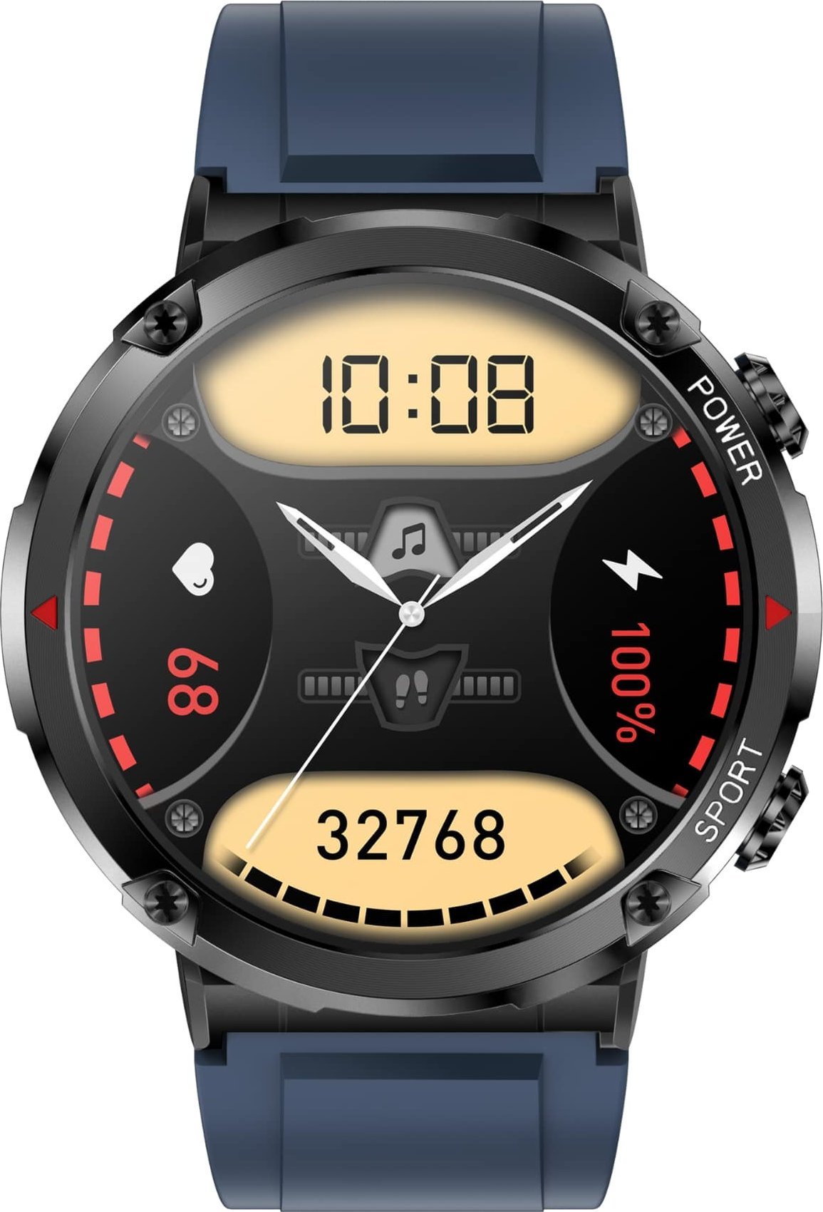 Smartwatch Gravity GT21 5, ekran 1.6", Bluetooth 5.0, blu navy