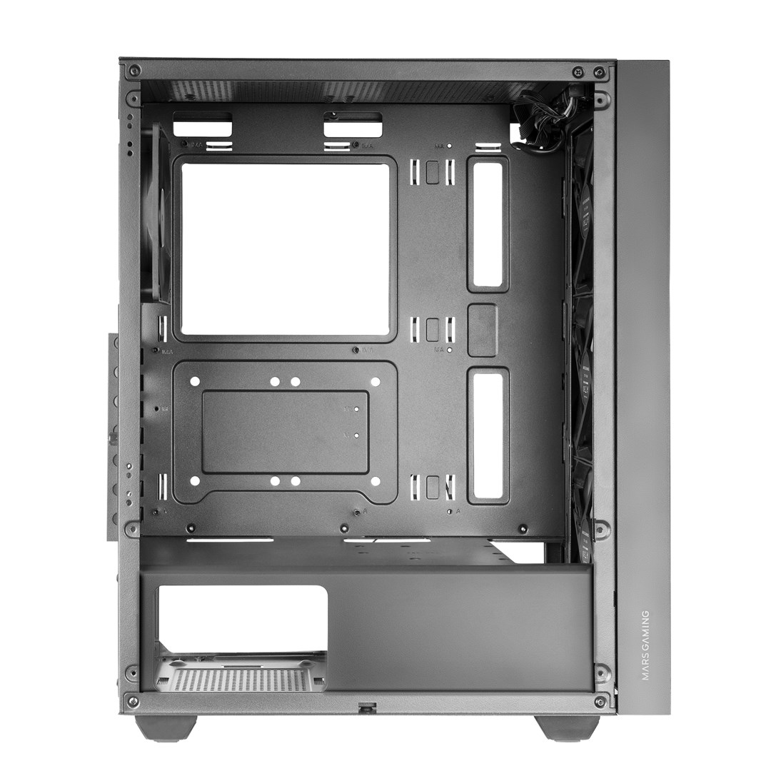 Kutia PC Mars Gaming MC-PMAX, MIDI Tower, 4x 120mm, e zezë