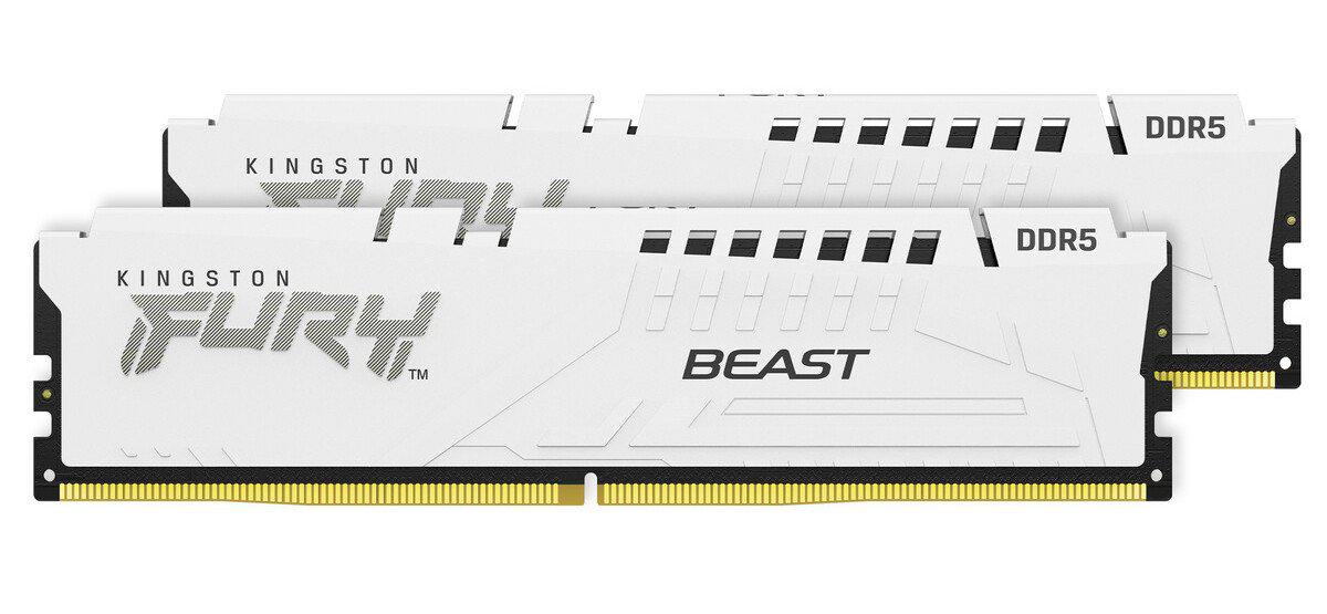 RAM Desktop Kingston FURY Beast KF560C30BWEK2-64, 64GB DDR5, 6000MHz, e bardhë