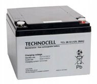 Bateri AGM Technocell TCL, 12V, 28Ah, e zezë