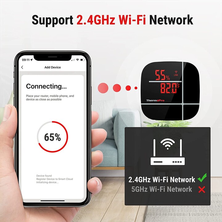 Termometër ThermoPro TP90, i zi