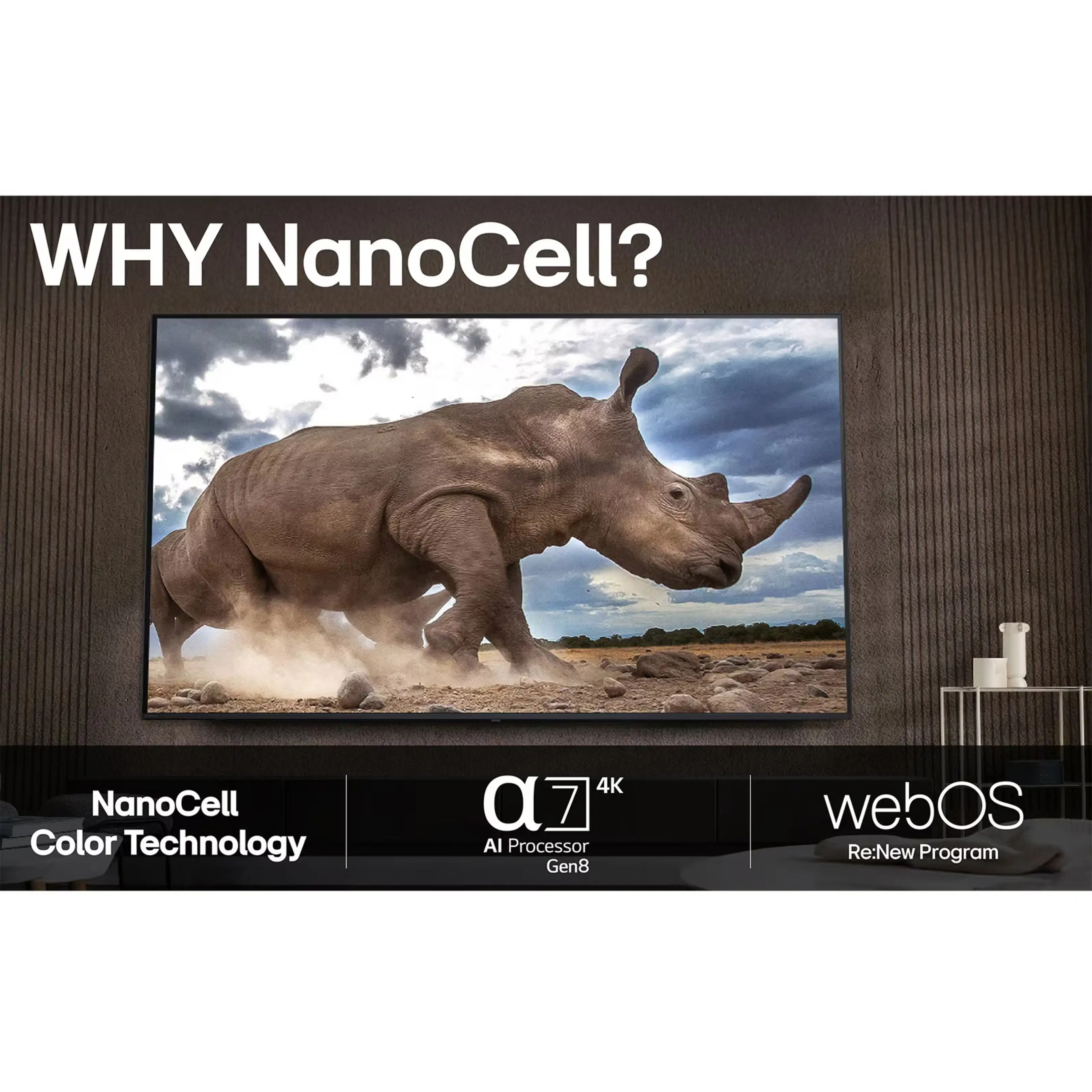 Televizor LED LG 75NANO82A6B NanoCell, 75', 4K UHD, AI Smart, i zi